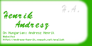 henrik andresz business card